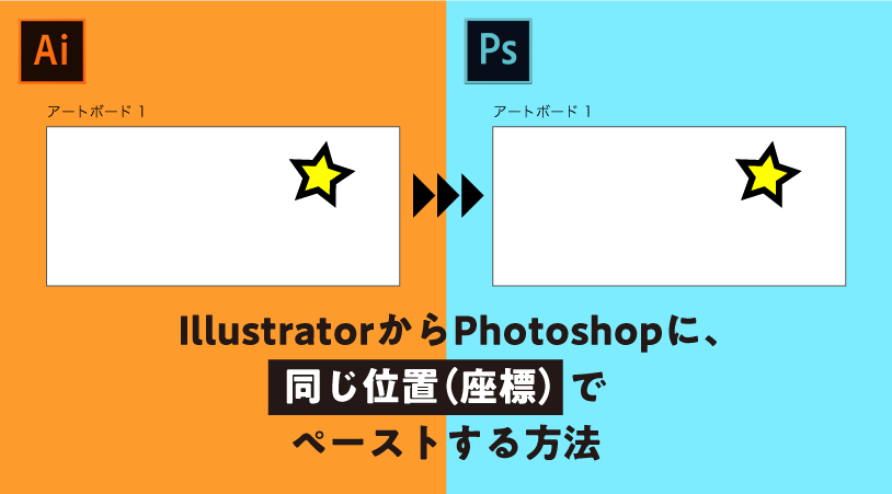 IllustratorからPhotoshopに、同じ位置（座標）でペーストする方法